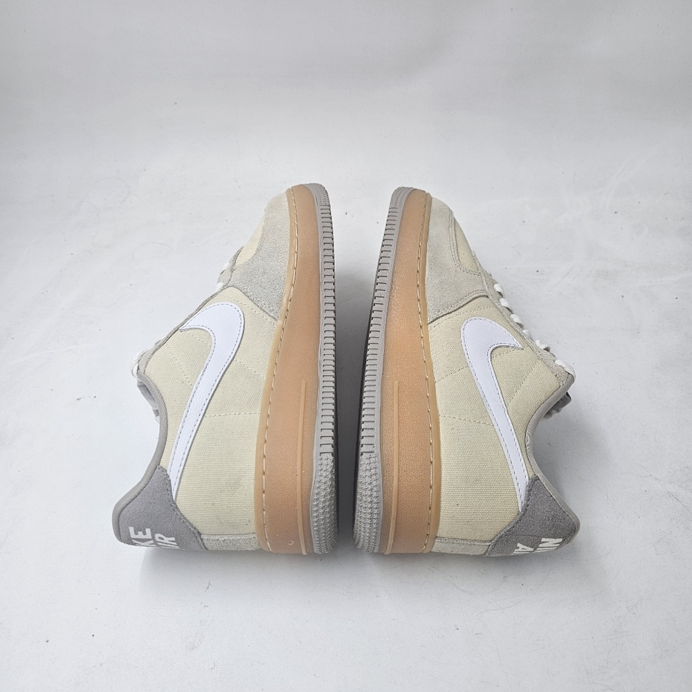 Nike Air Force 1 07 Light Khaki White Gum Womens 8.5 Suede Canvas HV4306 Sneaker - Picture 7 of 12